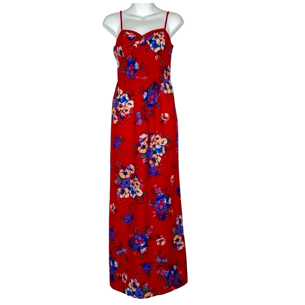 Band of Gypsies Red and Purple Maxi Dress